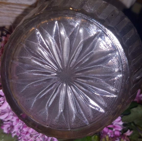 Vintage Clear Textured Glass Decanter With Stopper - Picture 8 of 8